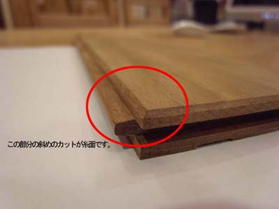 チーク糸面無し説明:無垢フローリングドットコム