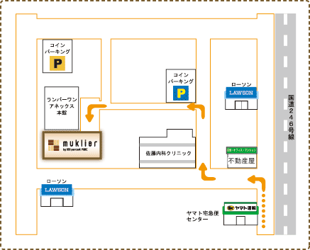 無垢フローリングドットコム、東京ショールーム周辺地図