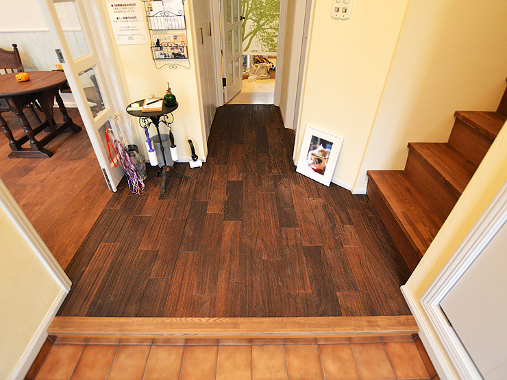 アジアンウォールナット乱尺アンティーク(のざらし)フローリング