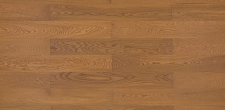 オーク（ナラ）（長さ909ｍｍ）複合（単板1ｍｍ）一枚もの（床暖房兼用）ナチュラル（ブラッシュ）フローリング OK5AE（着色つや消しウレタン：チーク色）