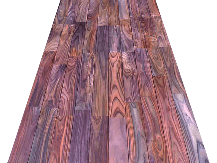 ローズ ユニナチュラルフローリングの仮並べ時の写真(縦向き)オスモ自然塗装
