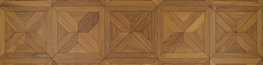 チーク 複合（挽板）直貼りパーケット（クロス）フローリング