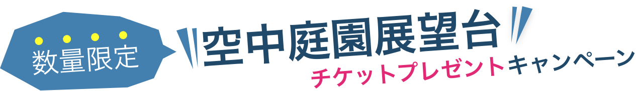 数量限定 空中庭園展望台 チケットプレゼントキャンペーン